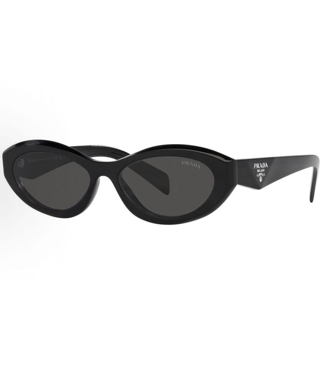 PRADA Черные пластиковые солнцезащитные очки, фото 4