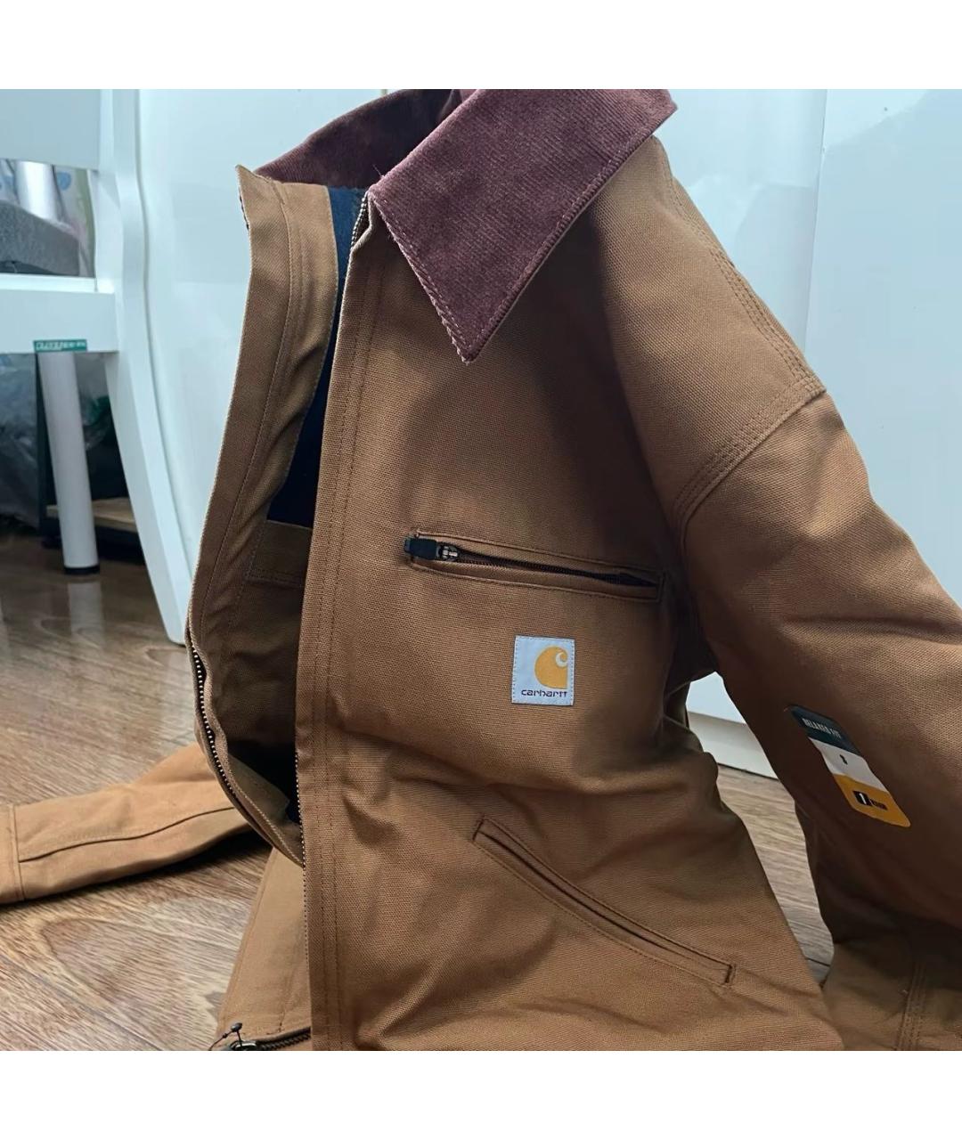 CARHARTT Горчичная хлопко-эластановая куртка, фото 5
