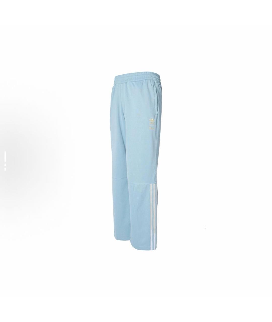 ADIDAS Голубой хлопко-эластановый спортивный костюм, фото 2
