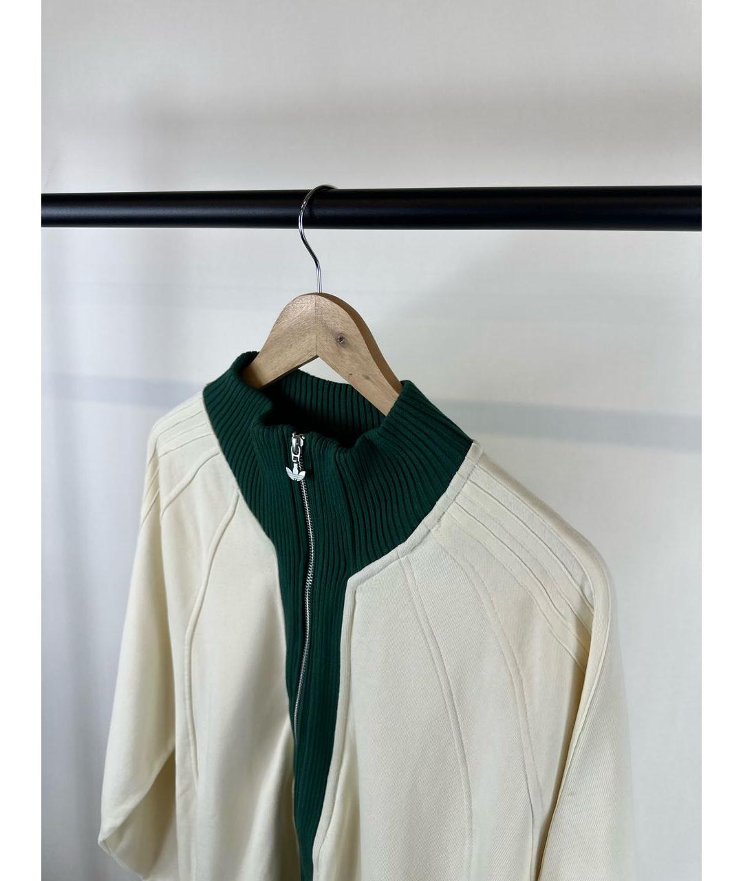 ADIDAS Бежевый хлопко-эластановый кардиган, фото 5