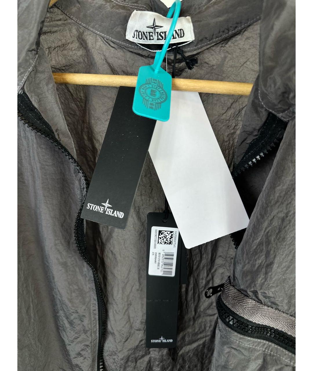 STONE ISLAND Серая хлопковая куртка, фото 3