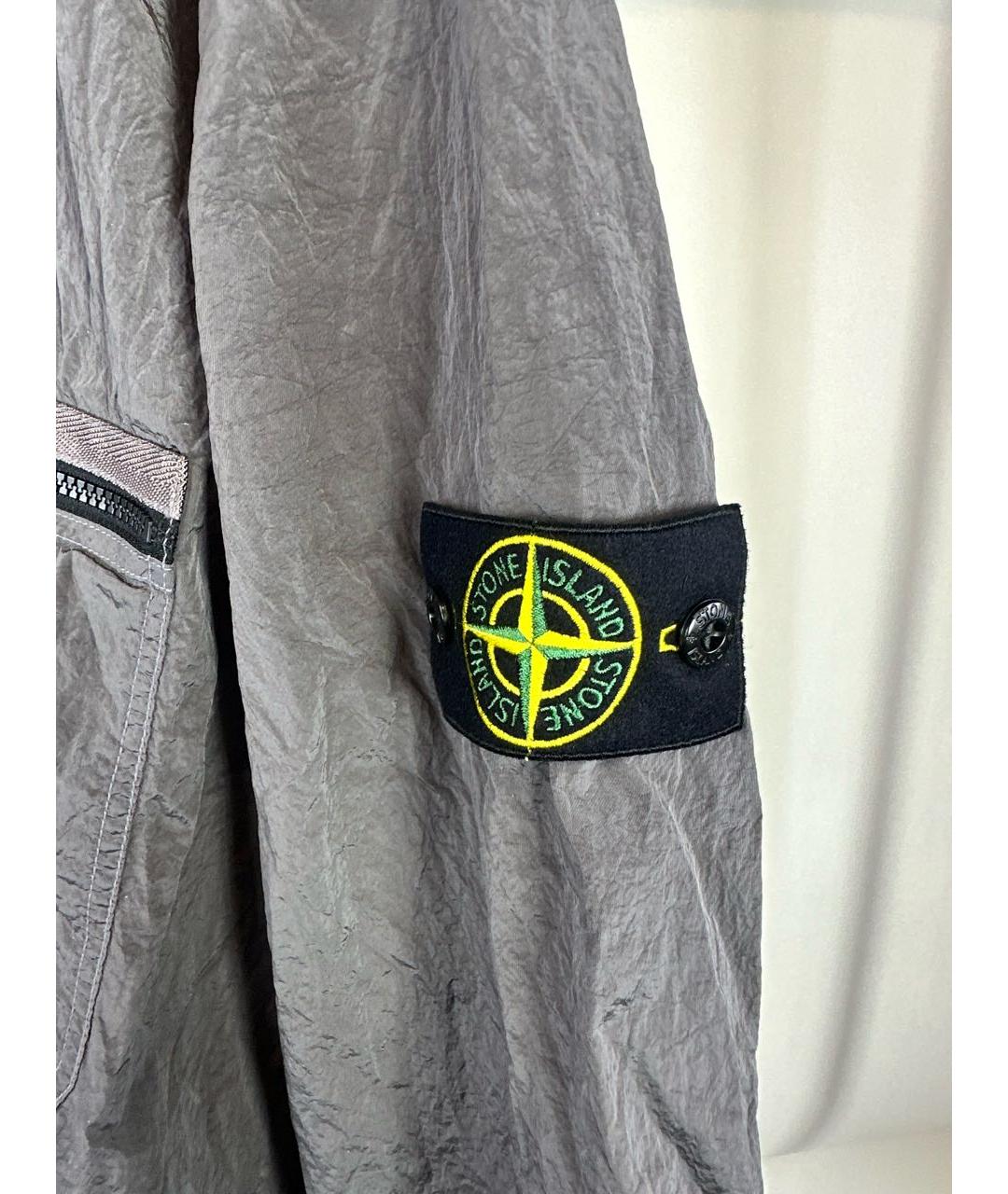 STONE ISLAND Серая хлопковая куртка, фото 4