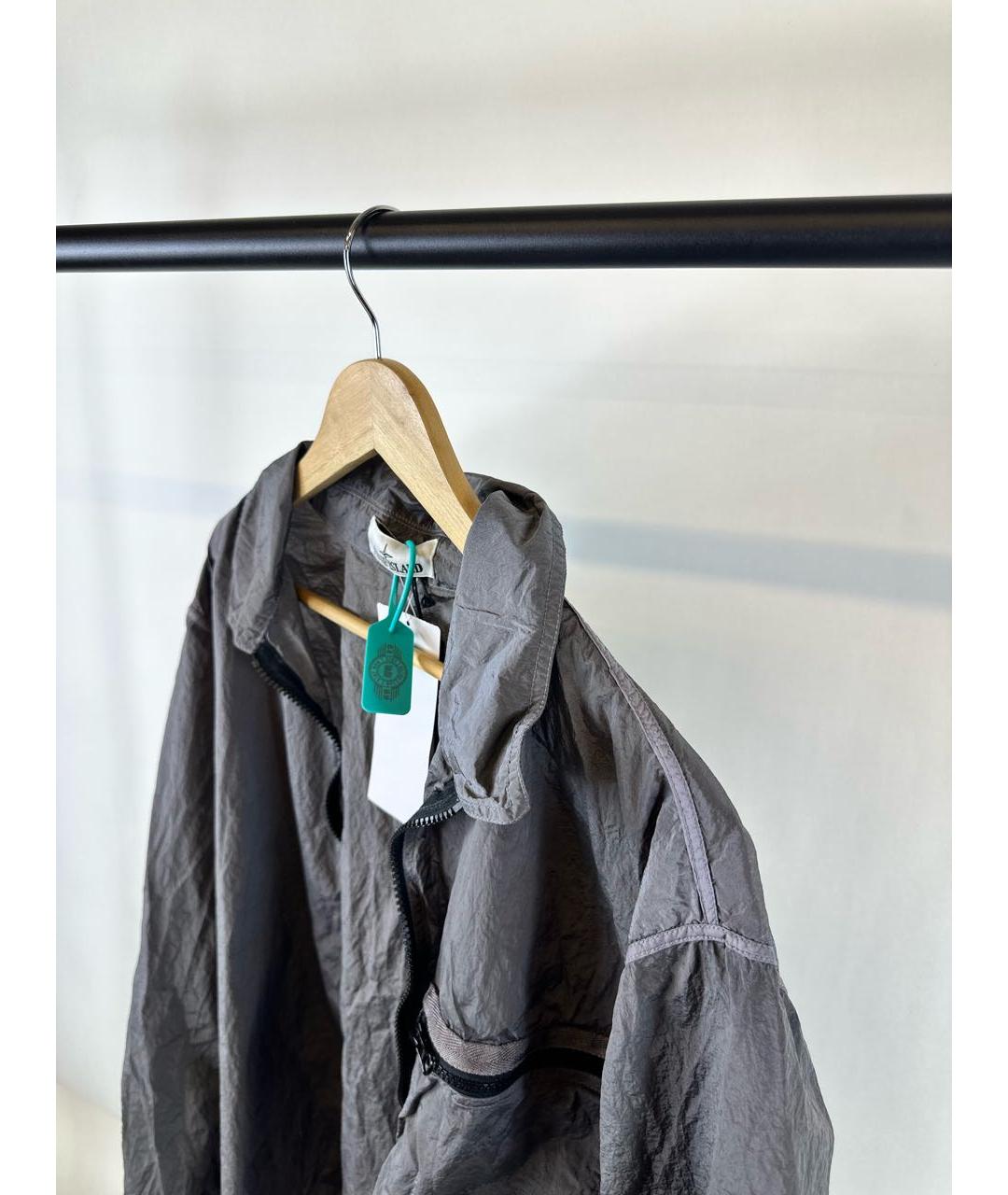 STONE ISLAND Серая хлопковая куртка, фото 7