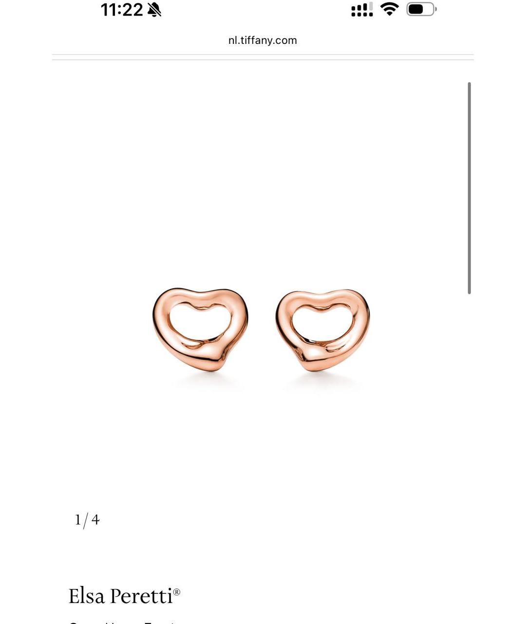 TIFFANY&CO Золотые серьги из розового золота, фото 7