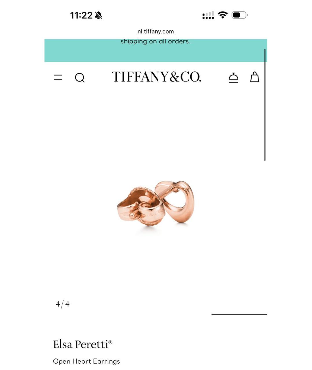 TIFFANY&CO Золотые серьги из розового золота, фото 5