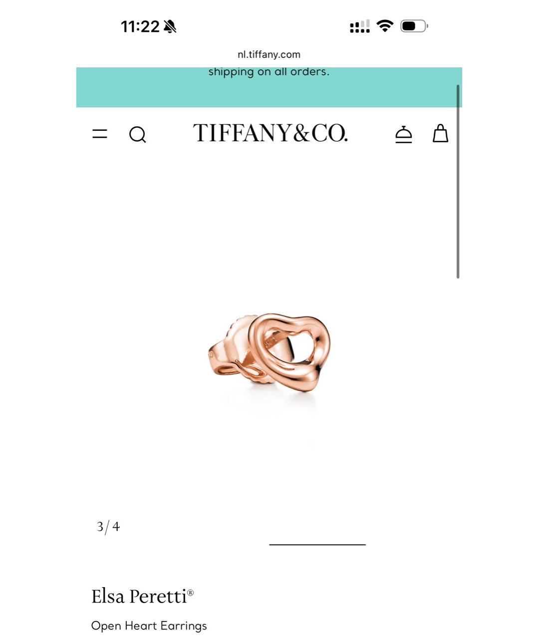 TIFFANY&CO Золотые серьги из розового золота, фото 6