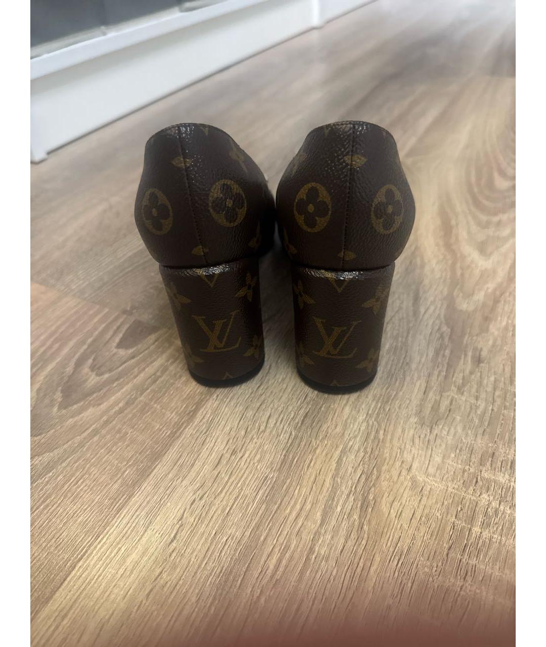 LOUIS VUITTON Коричневые кожаные туфли, фото 4