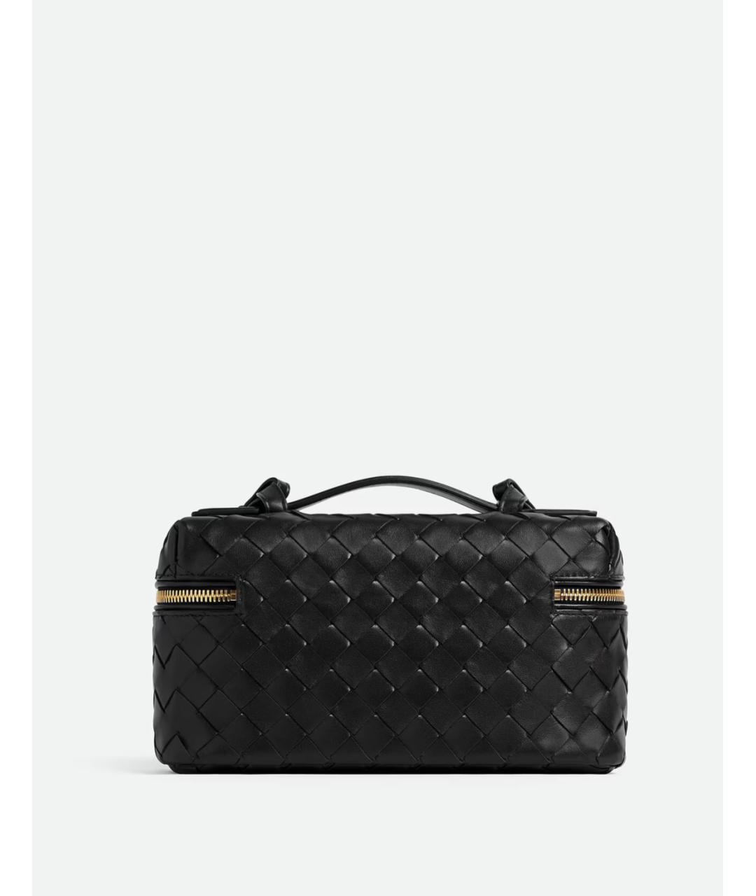 BOTTEGA VENETA Черная кожаная сумка через плечо, фото 4