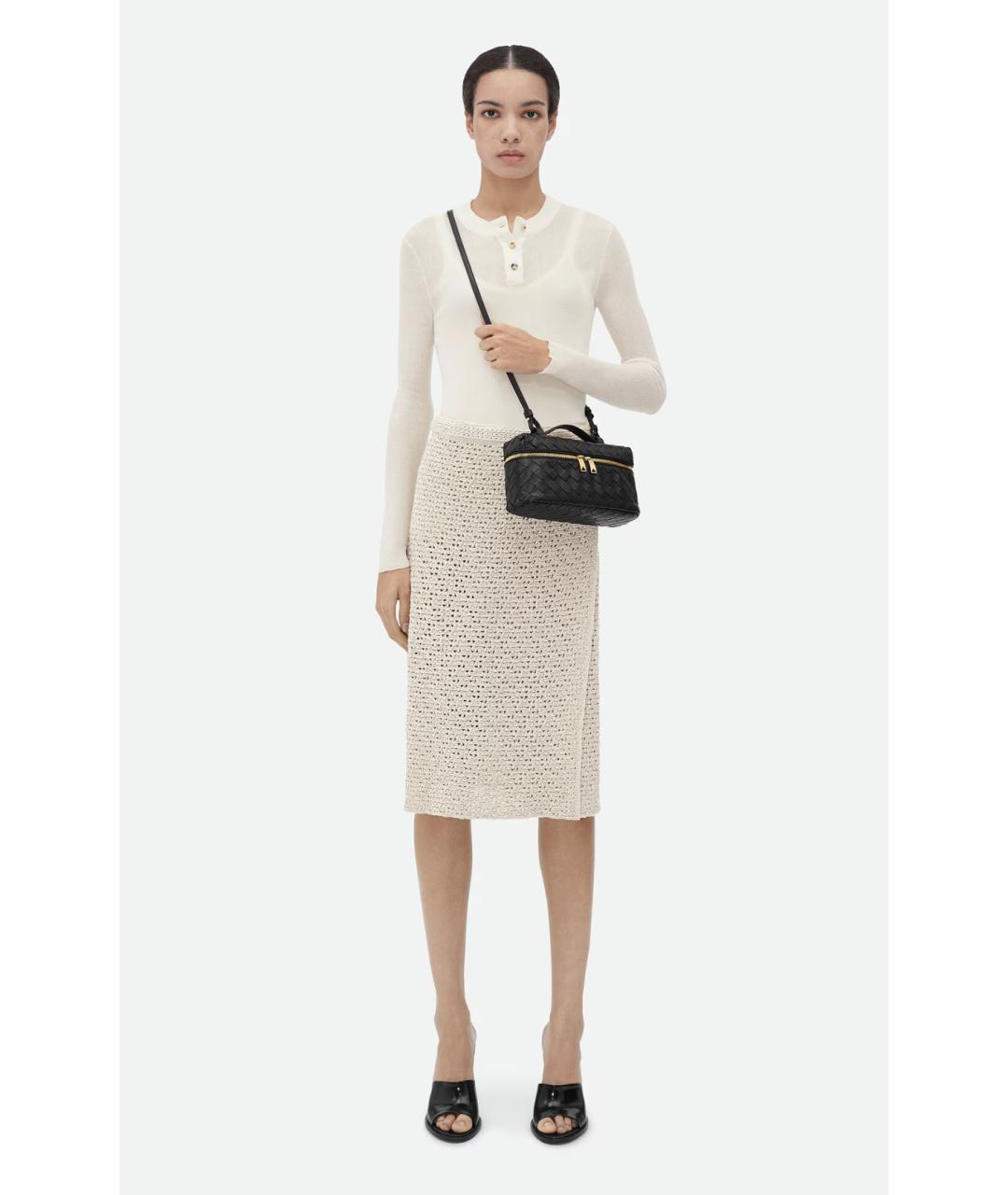 BOTTEGA VENETA Черная кожаная сумка через плечо, фото 2