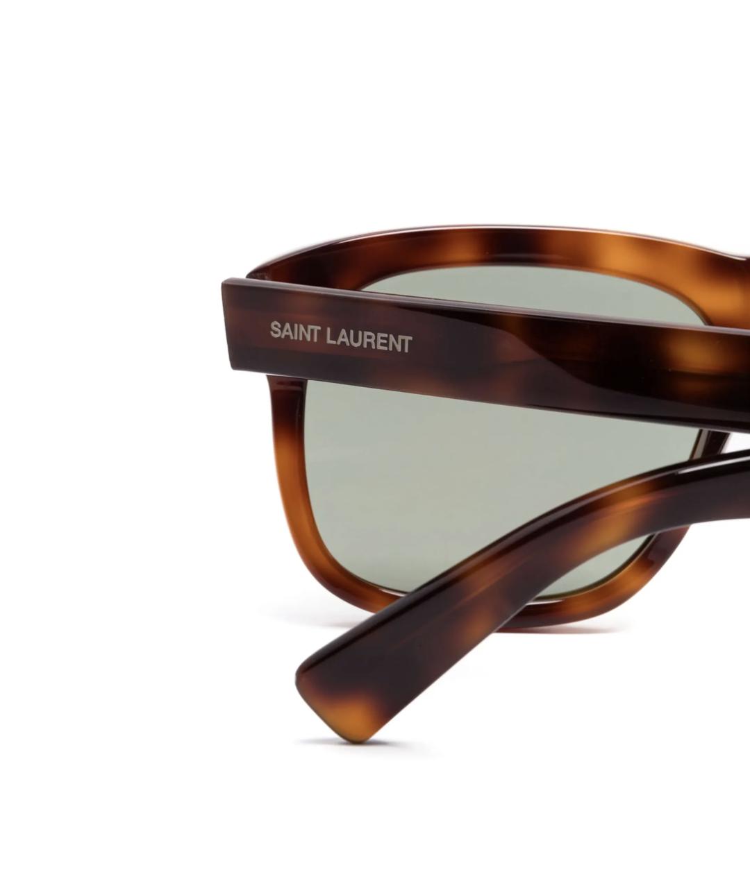 SAINT LAURENT Коричневые солнцезащитные очки, фото 3