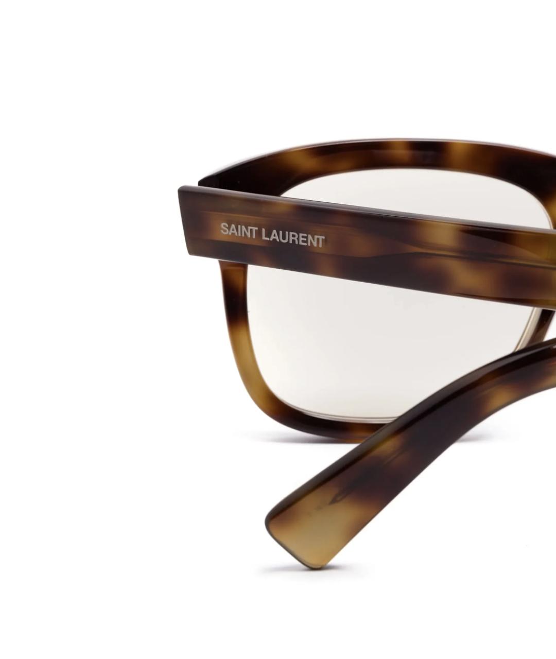 SAINT LAURENT Коричневые солнцезащитные очки, фото 3