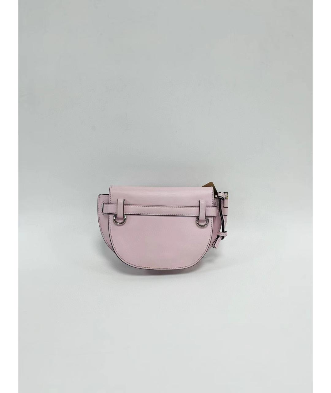 LOEWE Розовая кожаная поясная сумка, фото 3