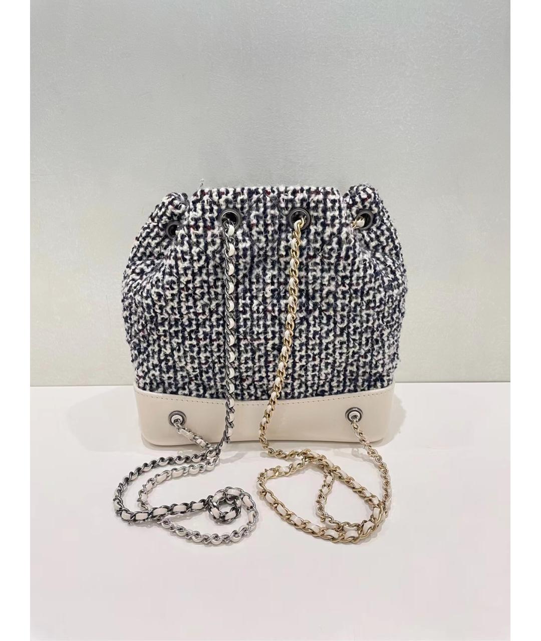 CHANEL Серый твидовый рюкзак, фото 2