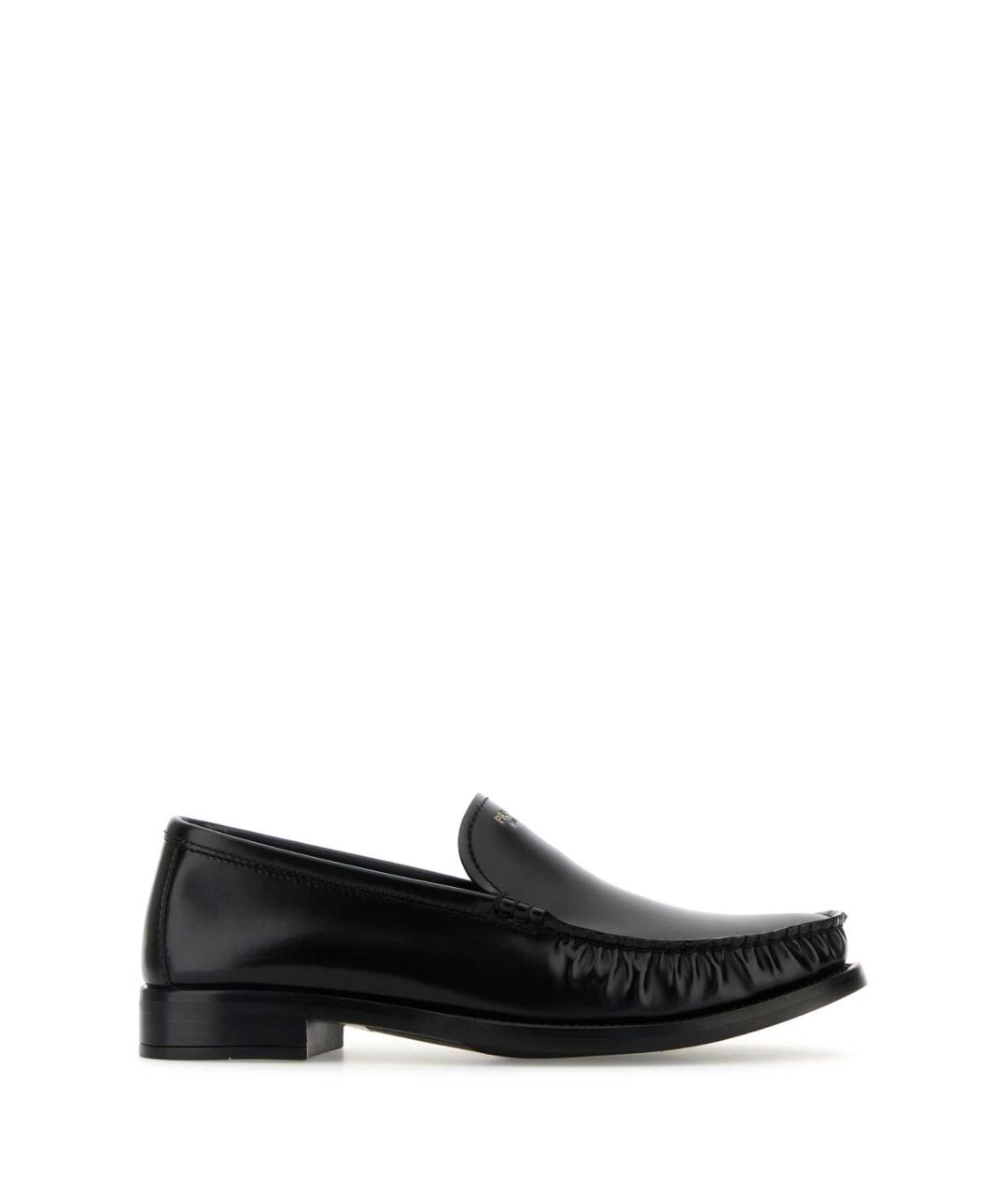 PRADA Черные кожаные лоферы, фото 1