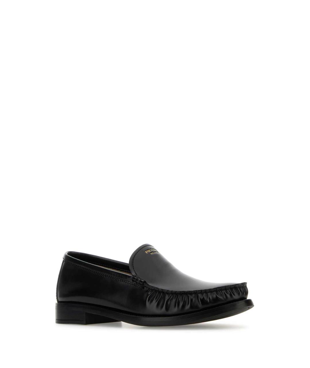PRADA Черные кожаные лоферы, фото 2