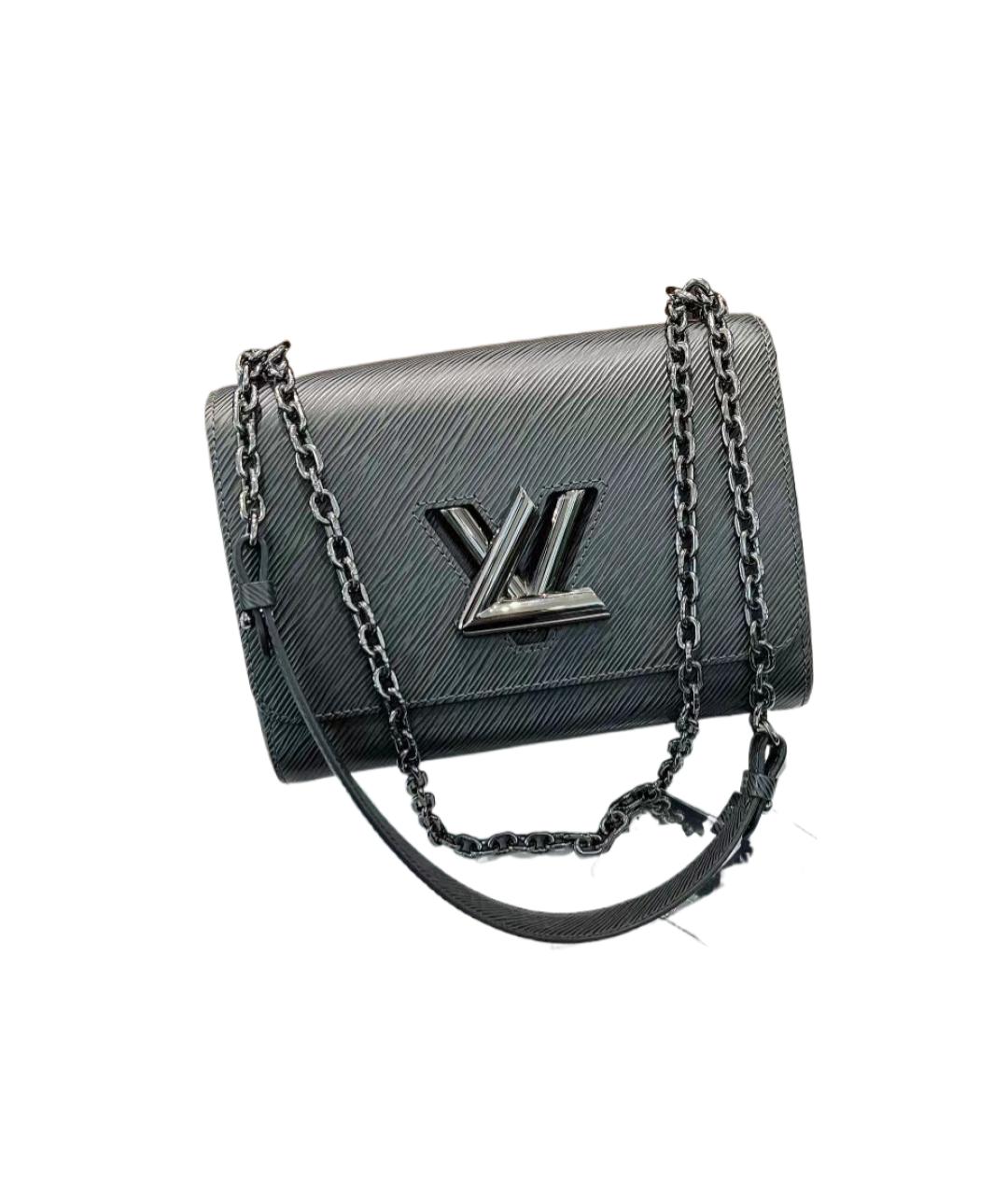 LOUIS VUITTON Серая кожаная сумка через плечо, фото 8