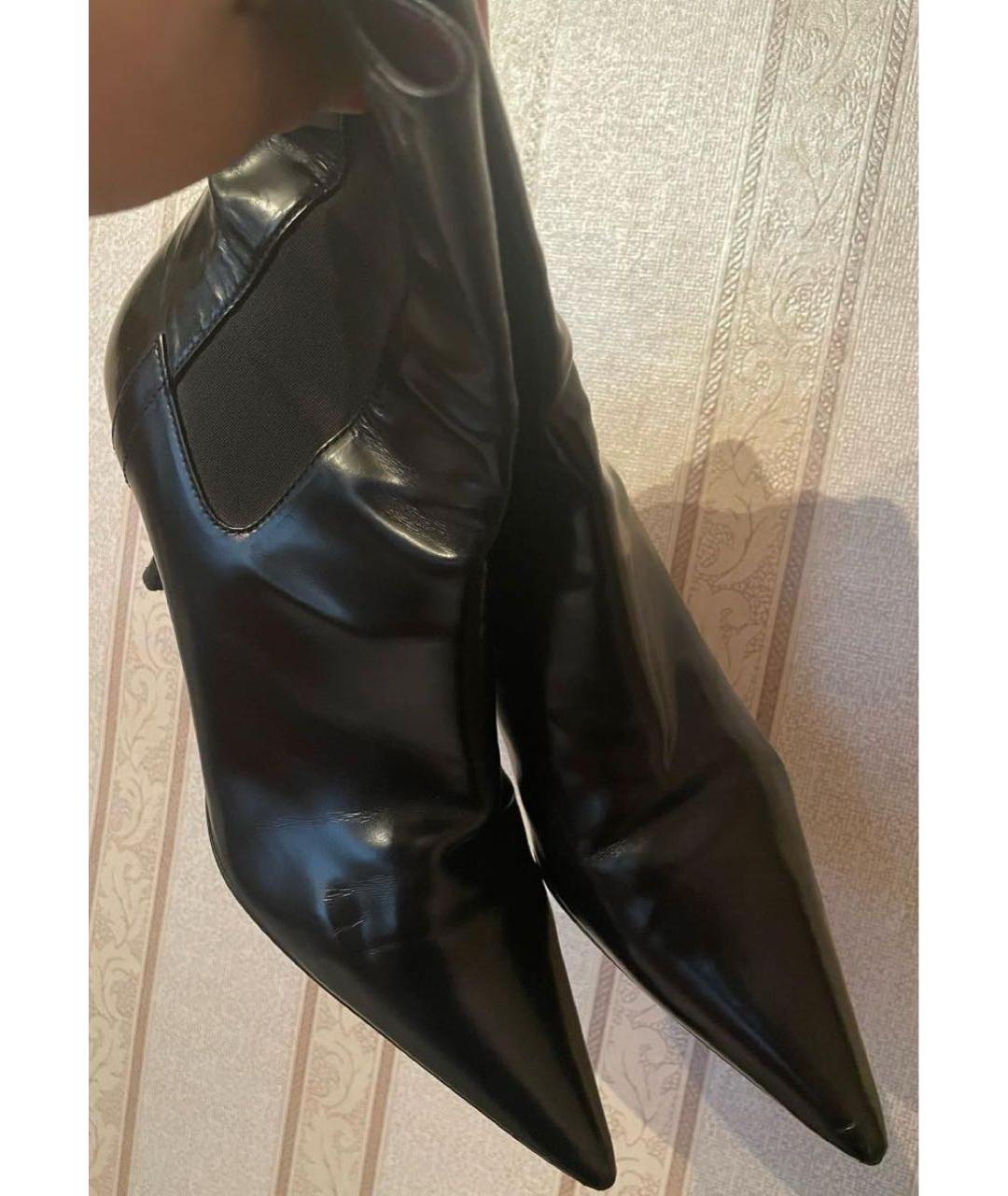 PRADA Черные ботильоны из лакированной кожи, фото 5