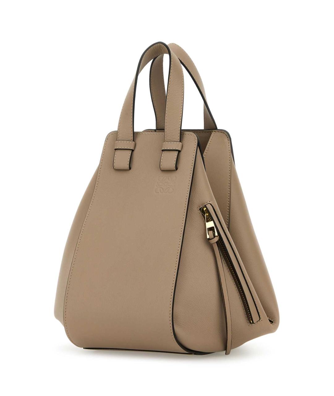 LOEWE Бежевая кожаная сумка тоут, фото 2