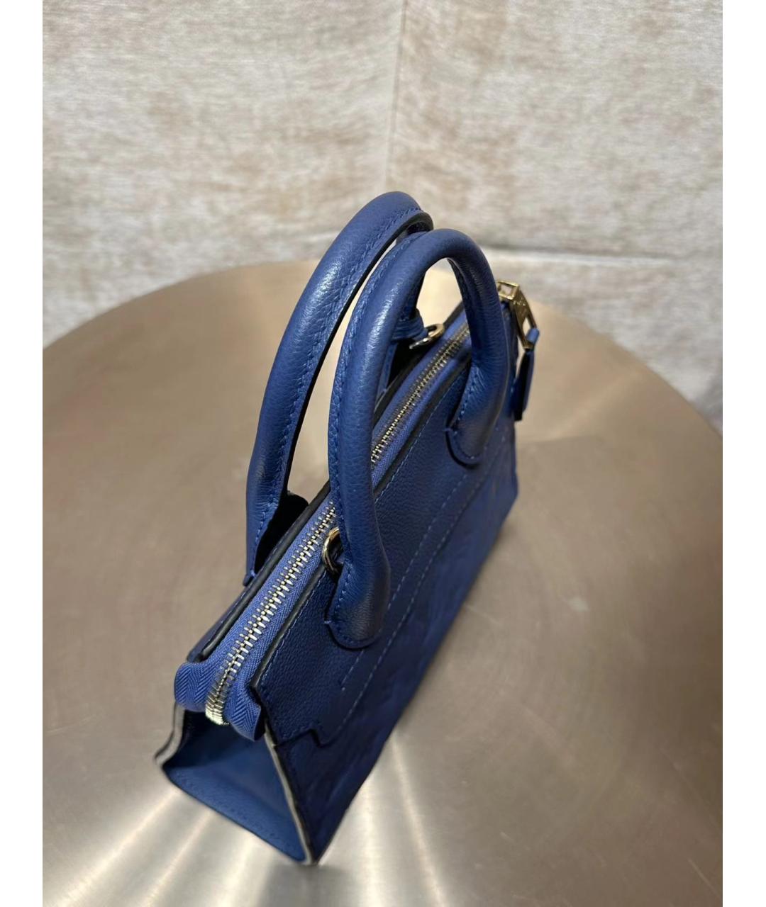LOUIS VUITTON Синяя кожаная сумка с короткими ручками, фото 2