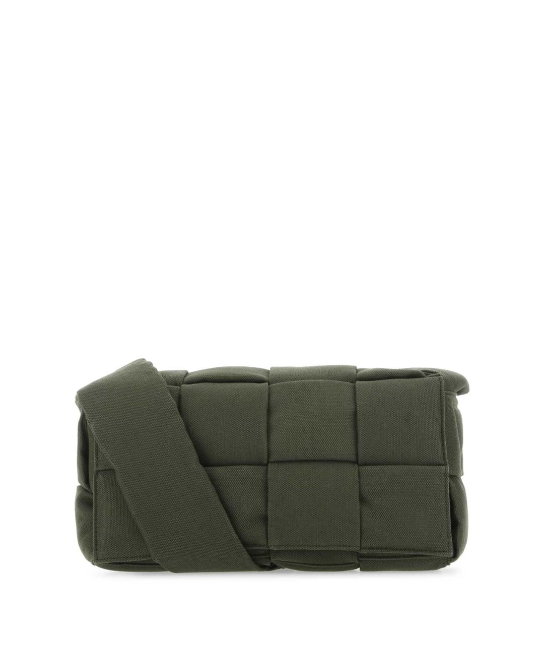 BOTTEGA VENETA Зеленая тканевая сумка на плечо, фото 1