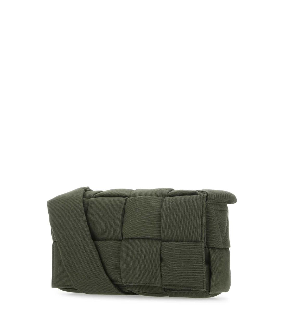 BOTTEGA VENETA Зеленая тканевая сумка на плечо, фото 2