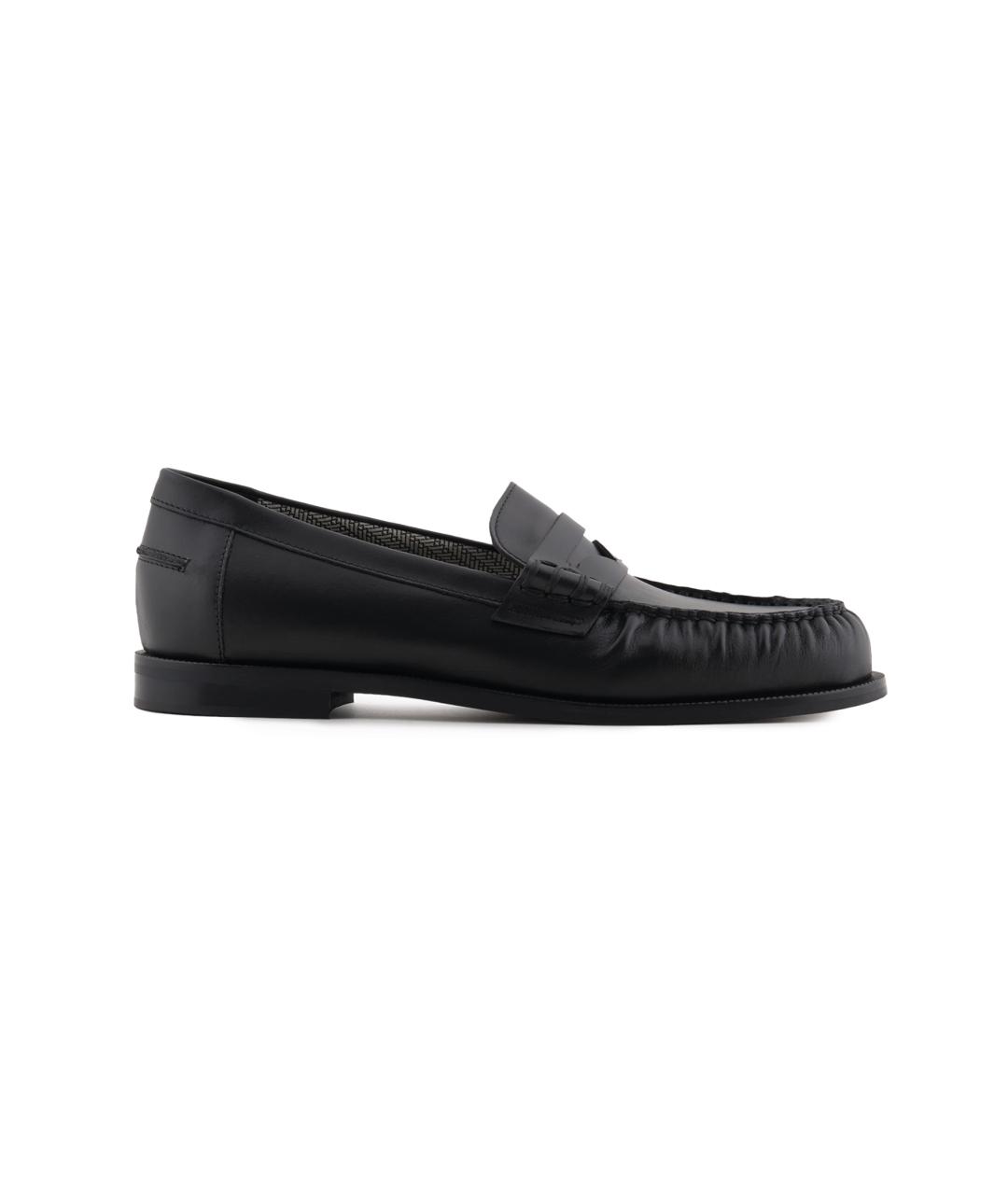 EMPORIO ARMANI Черные лоферы, фото 1
