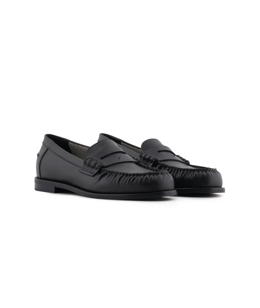EMPORIO ARMANI Черные лоферы, фото 2