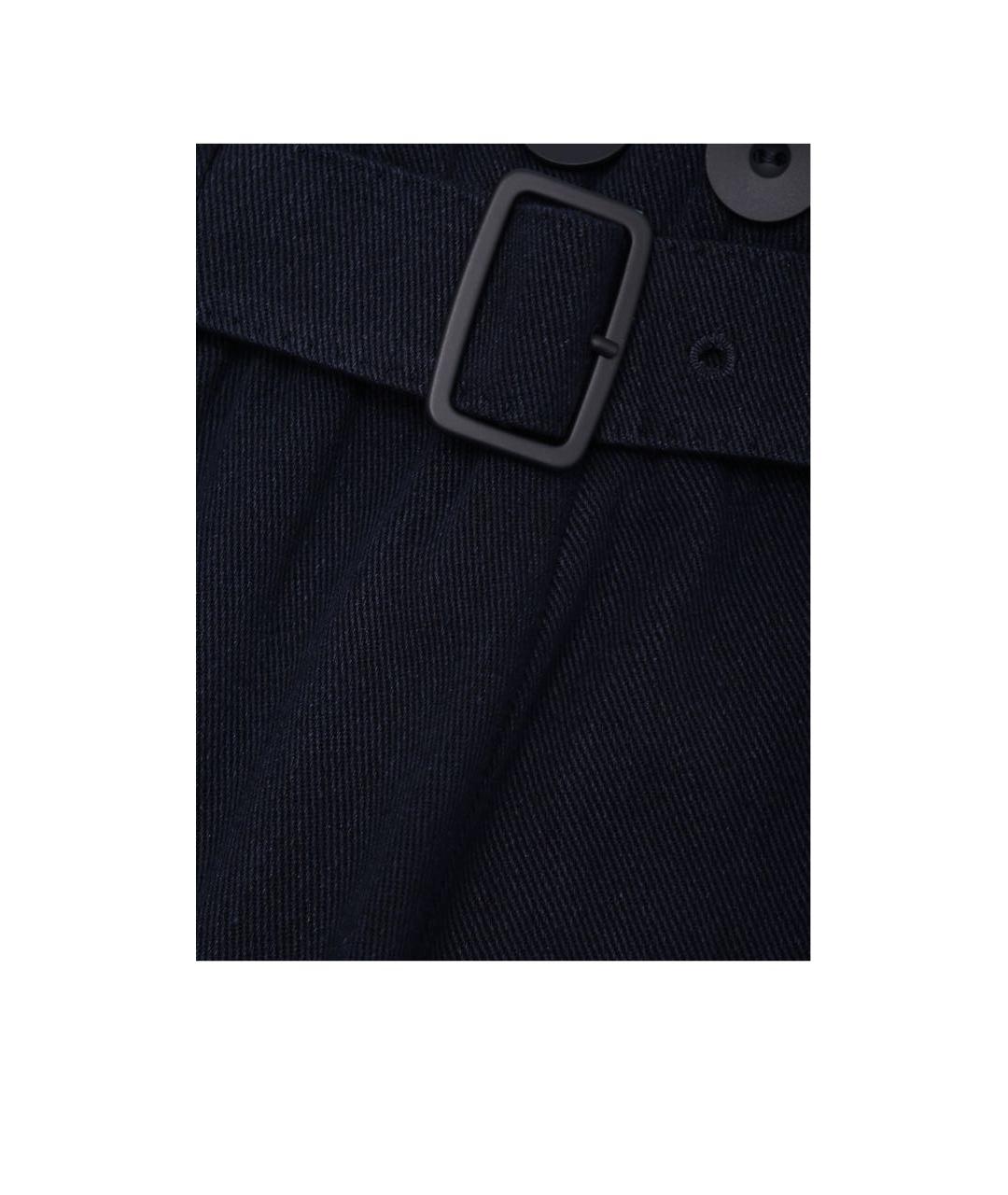MAX MARA Темно-синие льняные брюки широкие, фото 4