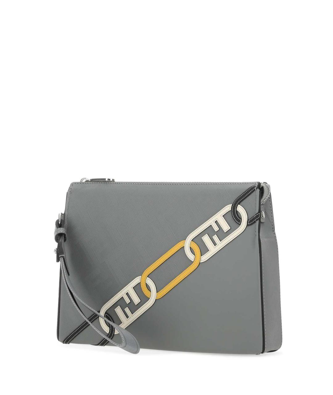 FENDI Серая барсетка, фото 2