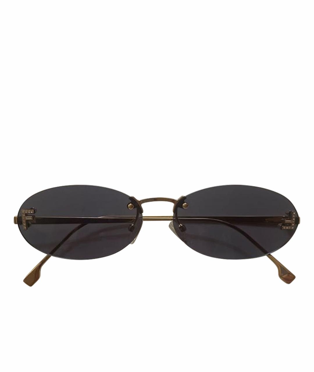 FENDI Синие металлические солнцезащитные очки, фото 1