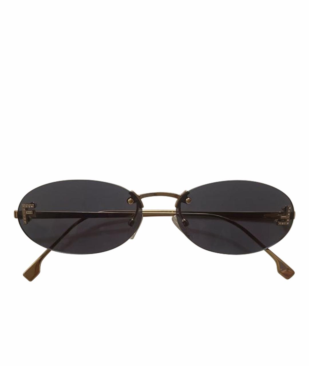 FENDI Синие металлические солнцезащитные очки, фото 8
