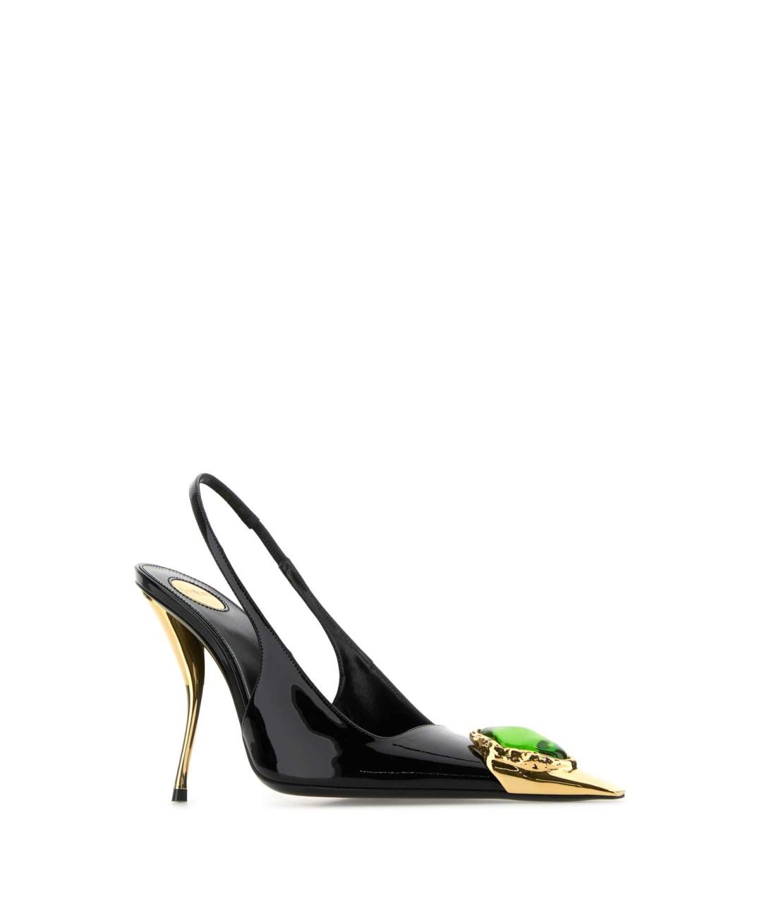 SAINT LAURENT Черные кожаные туфли, фото 2