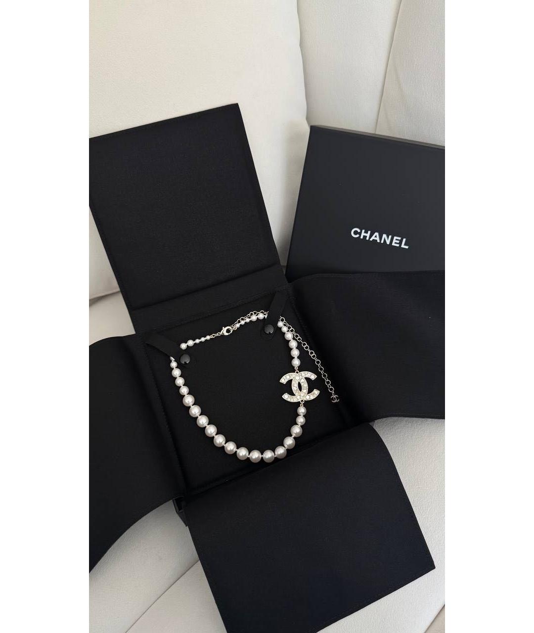 CHANEL Белый чокер, фото 2