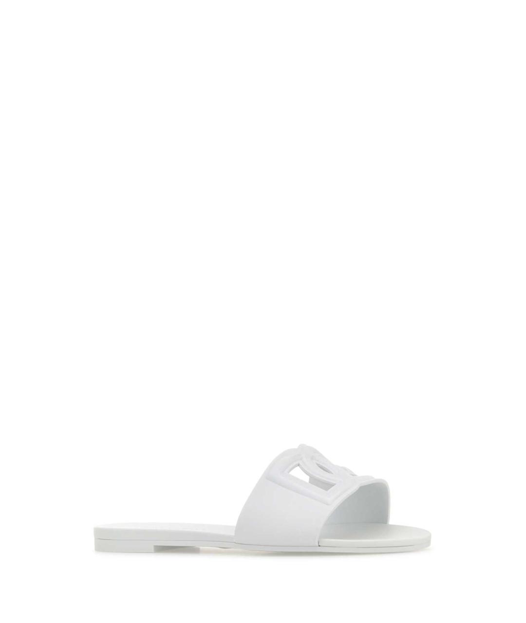 DOLCE&GABBANA Белые шлепанцы, фото 2