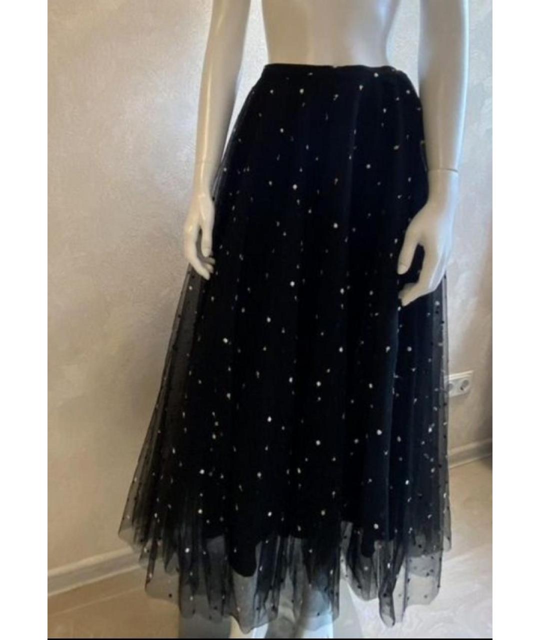 CHRISTIAN DIOR Черная шелковая юбка макси, фото 7
