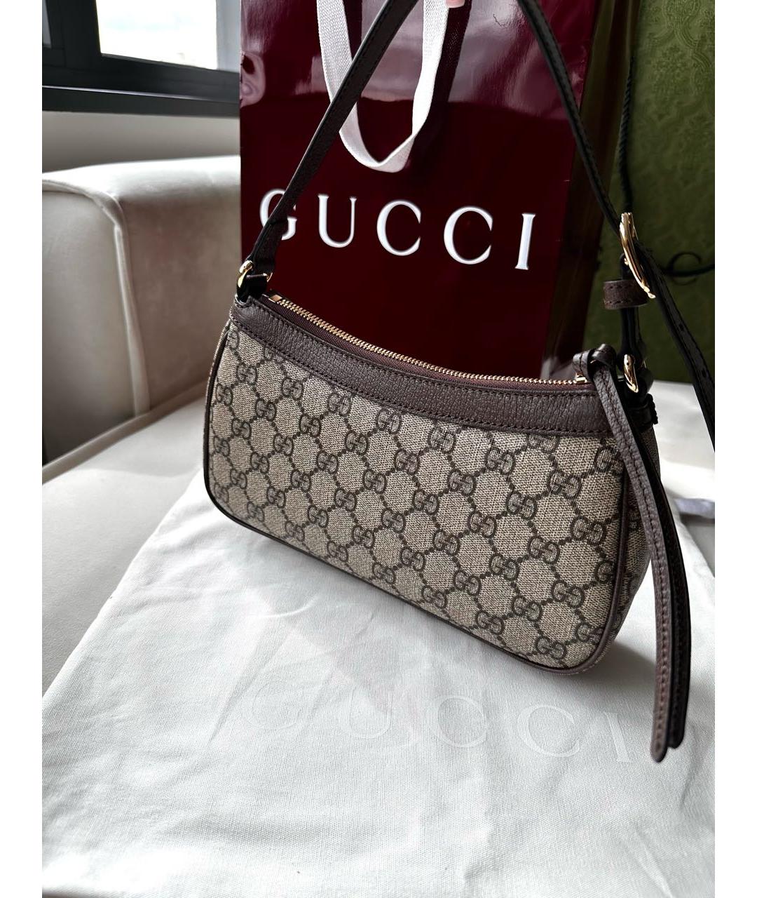 GUCCI Коричневая сумка через плечо, фото 3