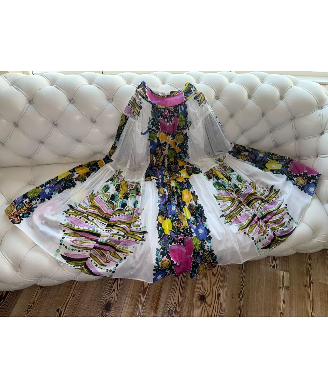 ROBERTO CAVALLI Мульти хлопковая юбка макси, фото 4