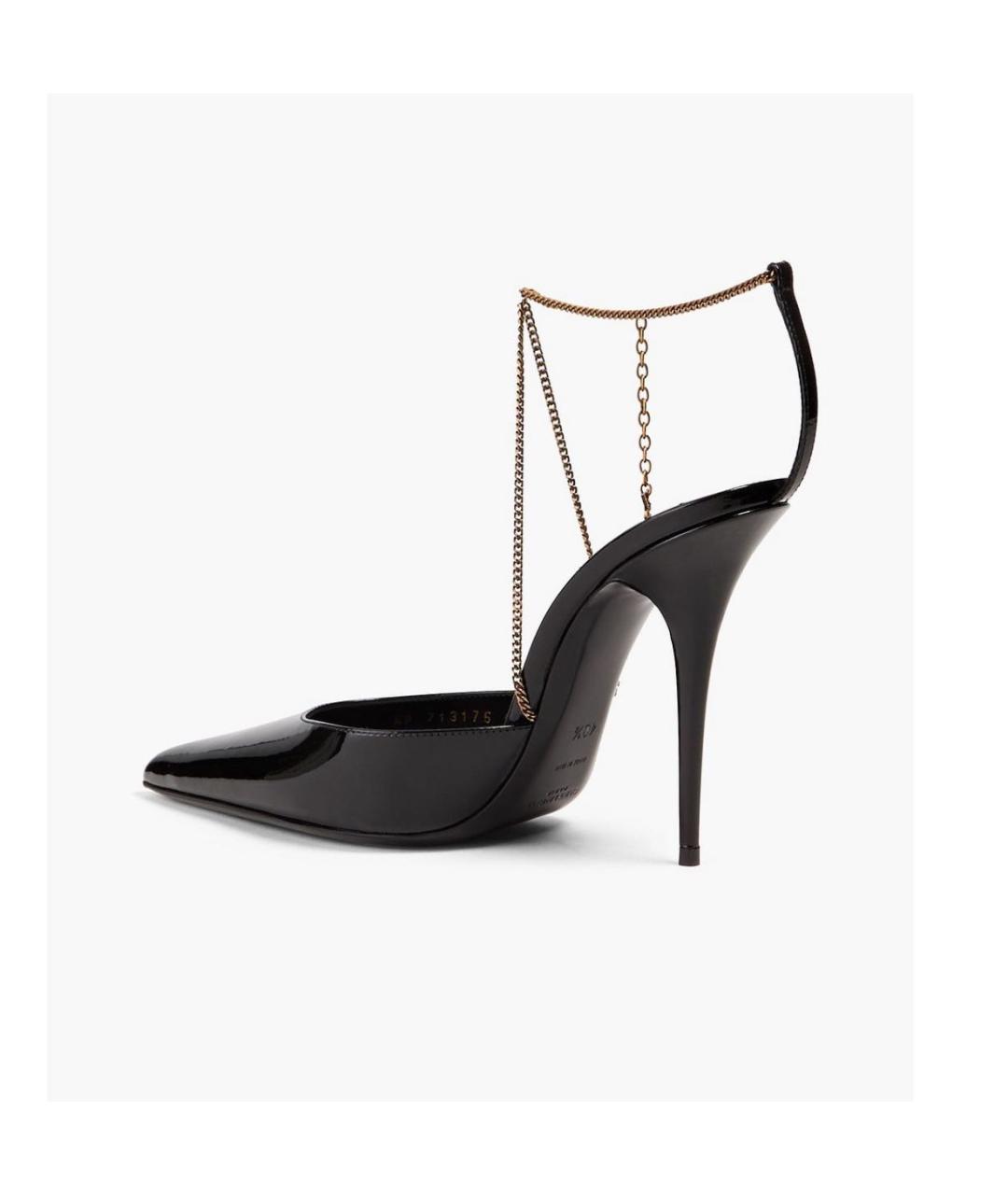 SAINT LAURENT Черные туфли из лакированной кожи, фото 4