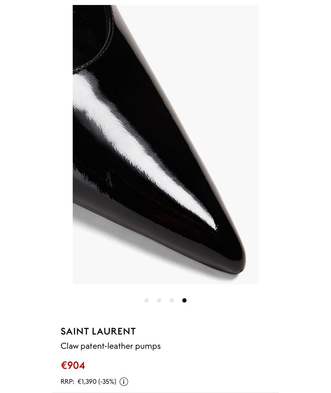 SAINT LAURENT Черные туфли из лакированной кожи, фото 5