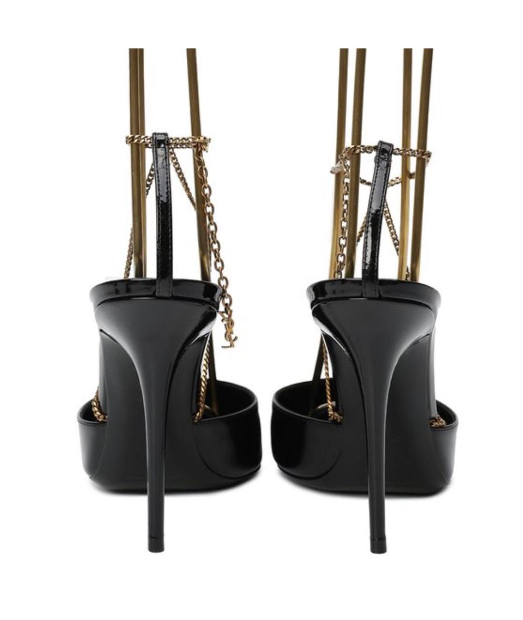 SAINT LAURENT Черные туфли из лакированной кожи, фото 3