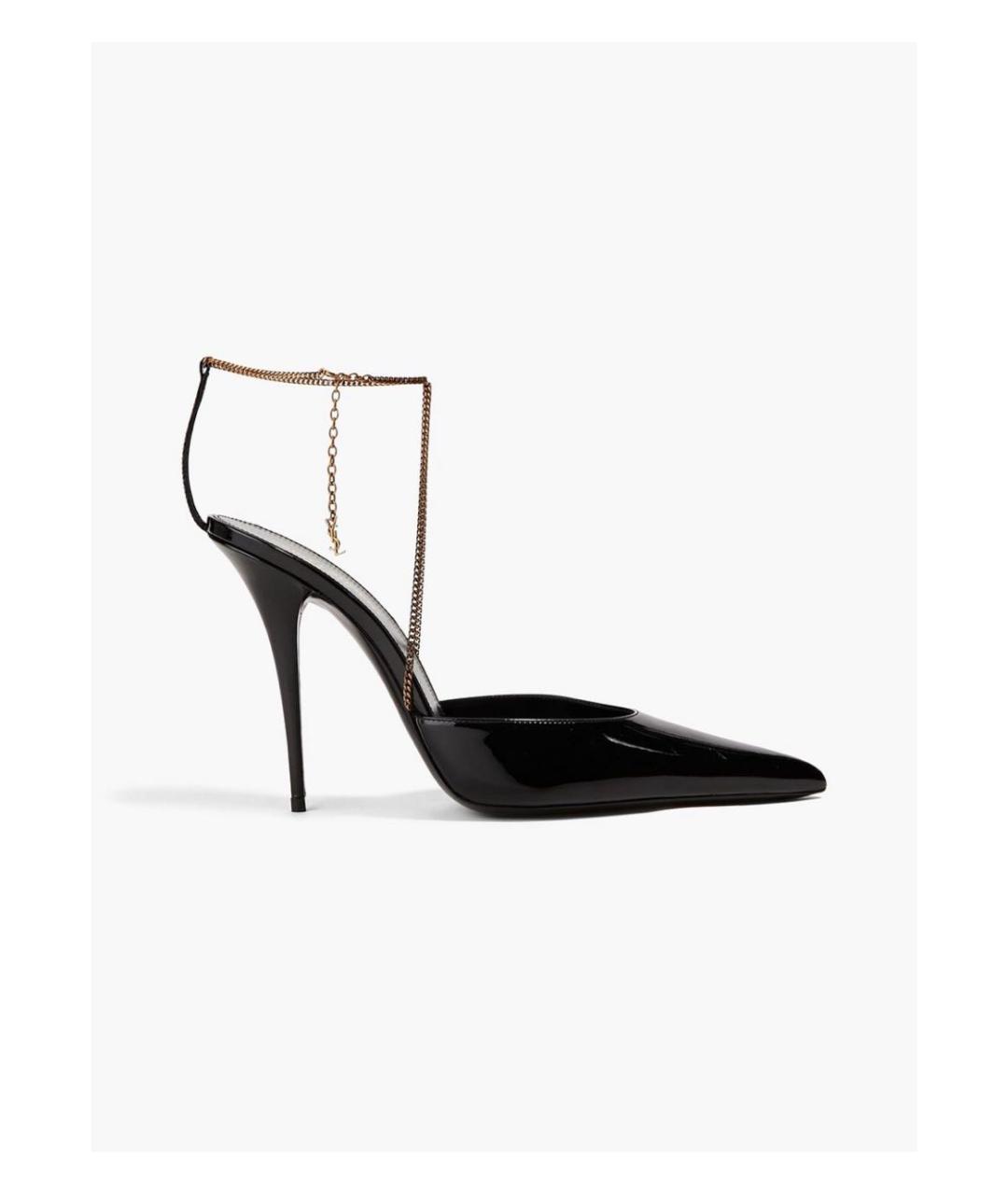 SAINT LAURENT Черные туфли из лакированной кожи, фото 6