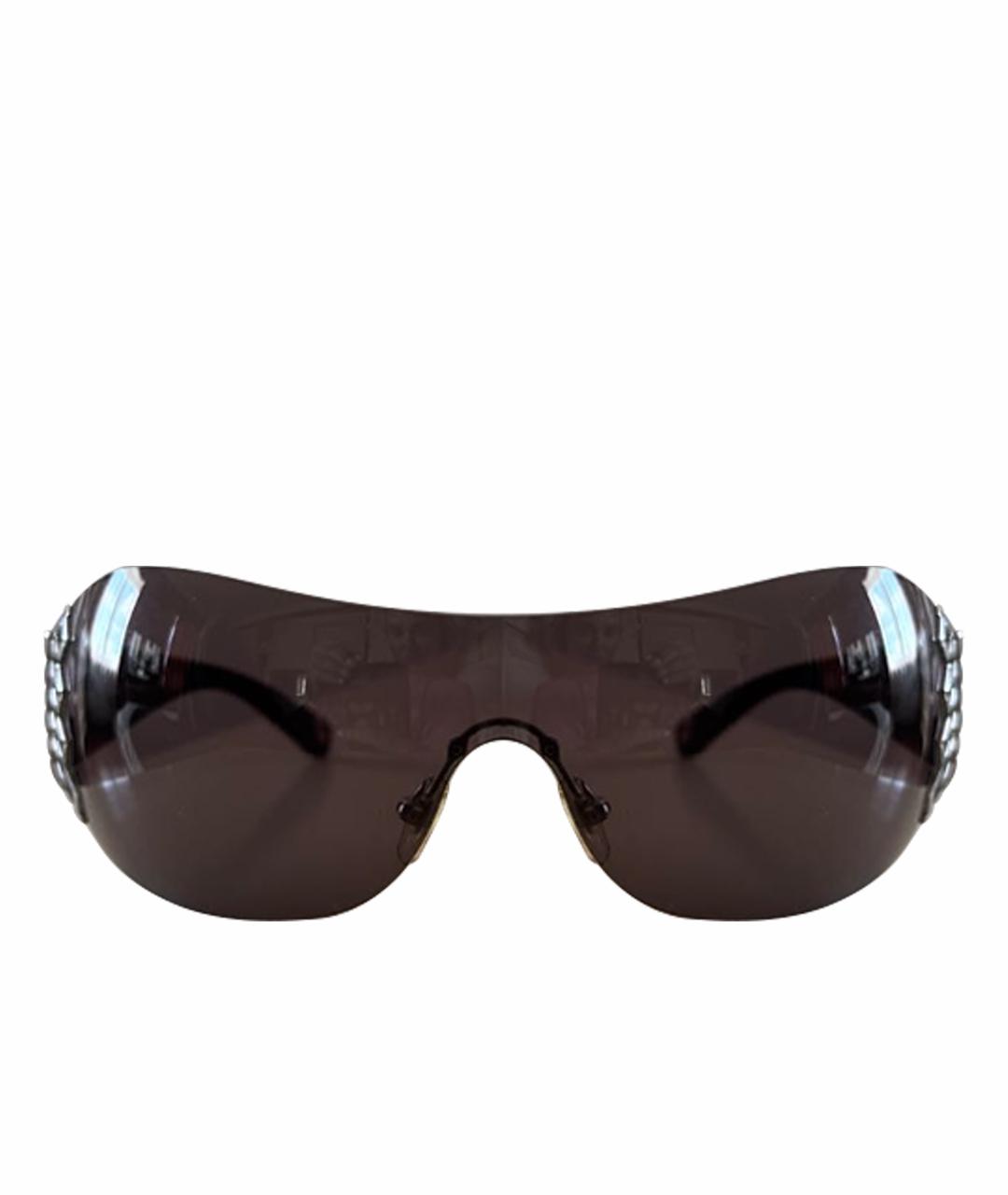 VERSACE Черные пластиковые солнцезащитные очки, фото 1