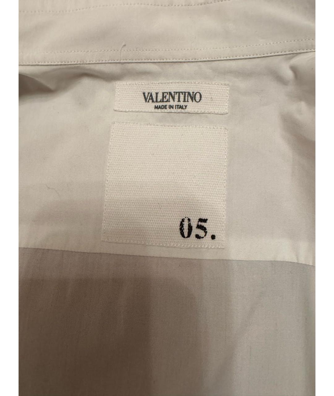 VALENTINO Белая хлопковая блузы, фото 5