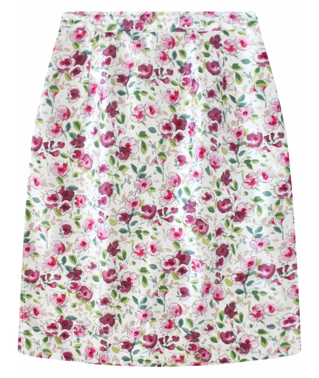 DOLCE&GABBANA Белая шелковая юбка миди, фото 1