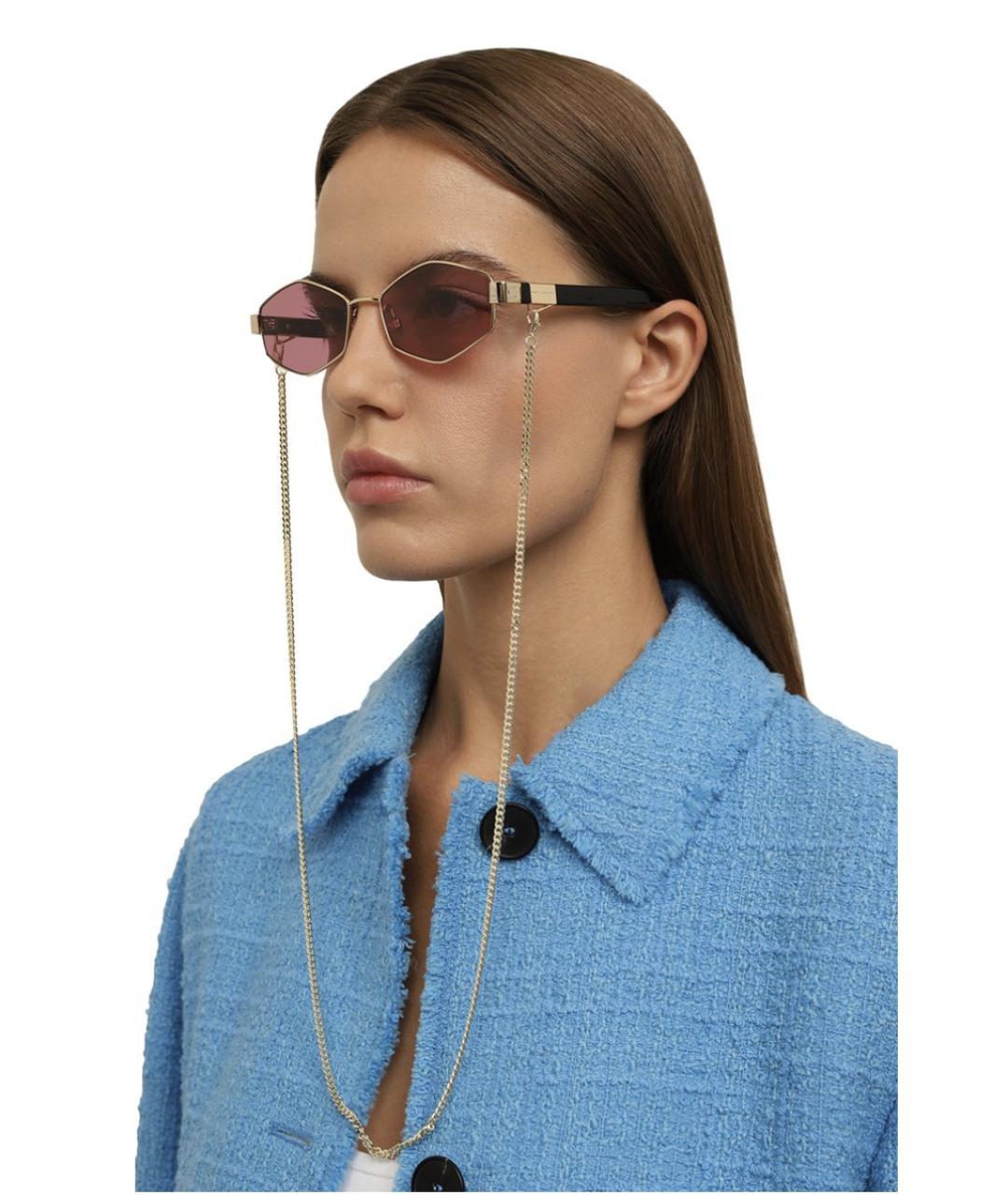MARC JACOBS Розовые металлические солнцезащитные очки, фото 5