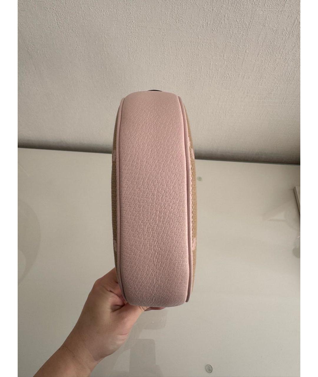 GUCCI Розовая тканевая сумка с короткими ручками, фото 3