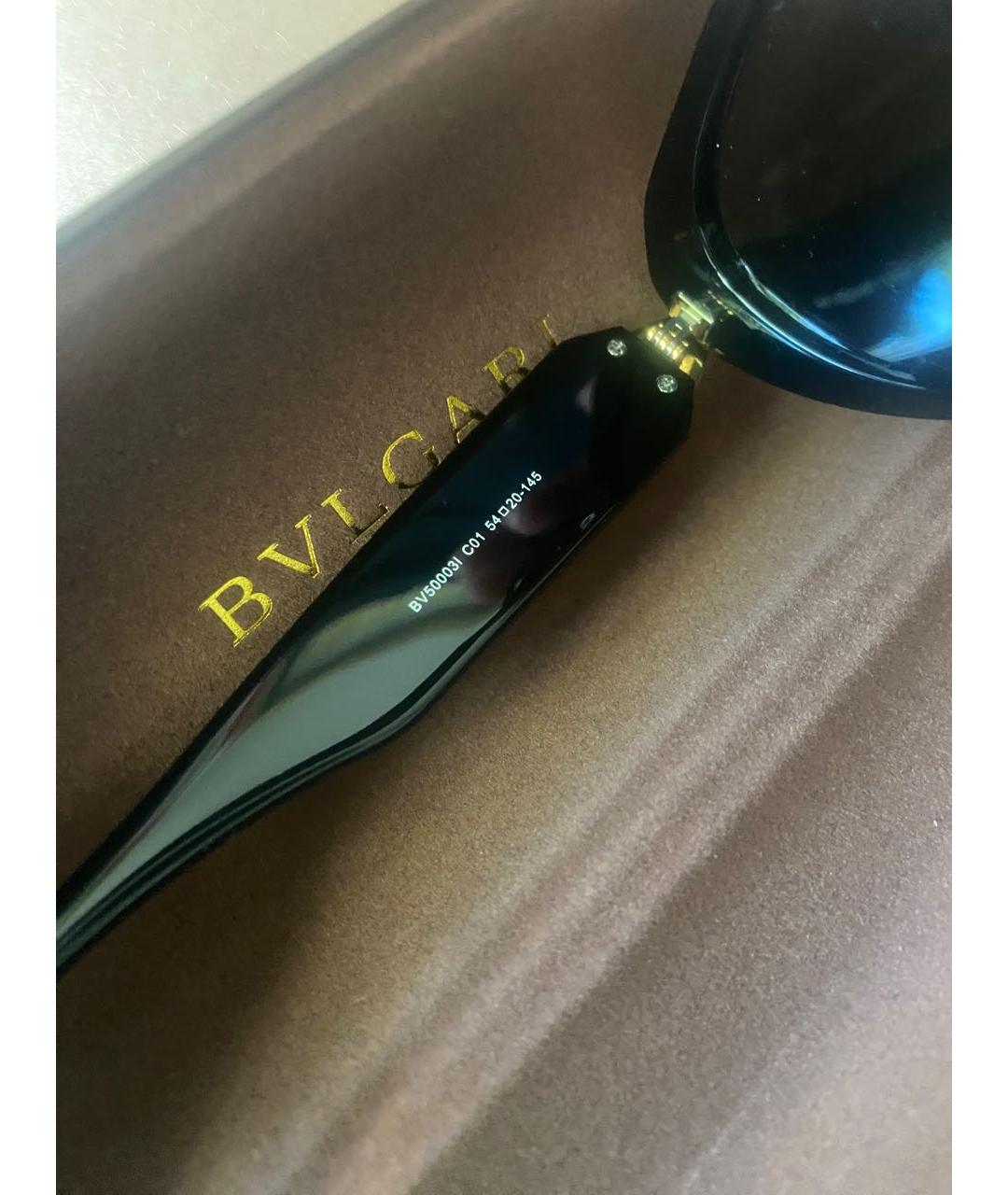 BVLGARI Черные пластиковые солнцезащитные очки, фото 6