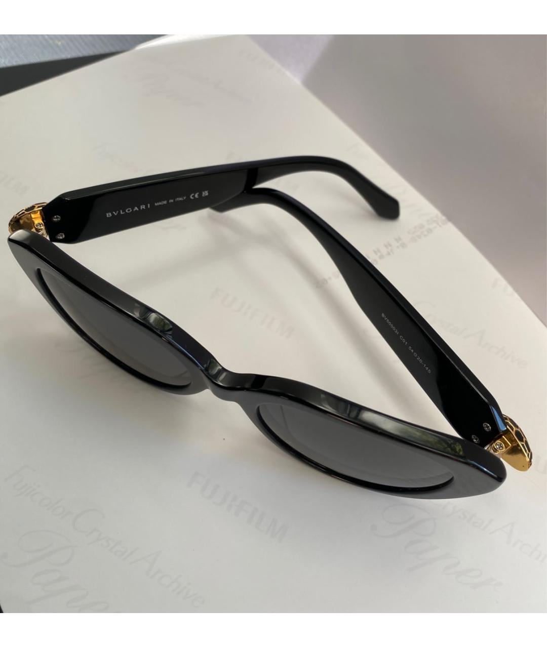 BVLGARI Черные пластиковые солнцезащитные очки, фото 7