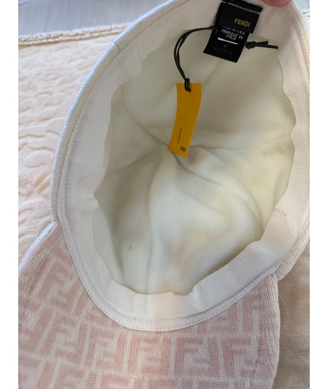 FENDI Белая шерстяная кепка, фото 8