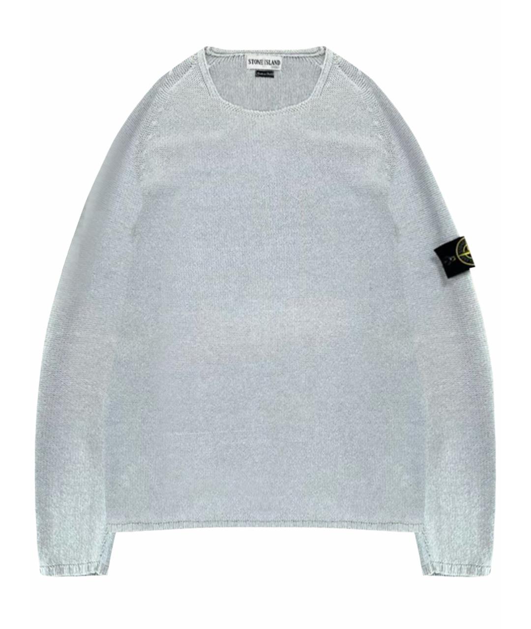STONE ISLAND Голубой хлопковый джемпер / свитер, фото 1